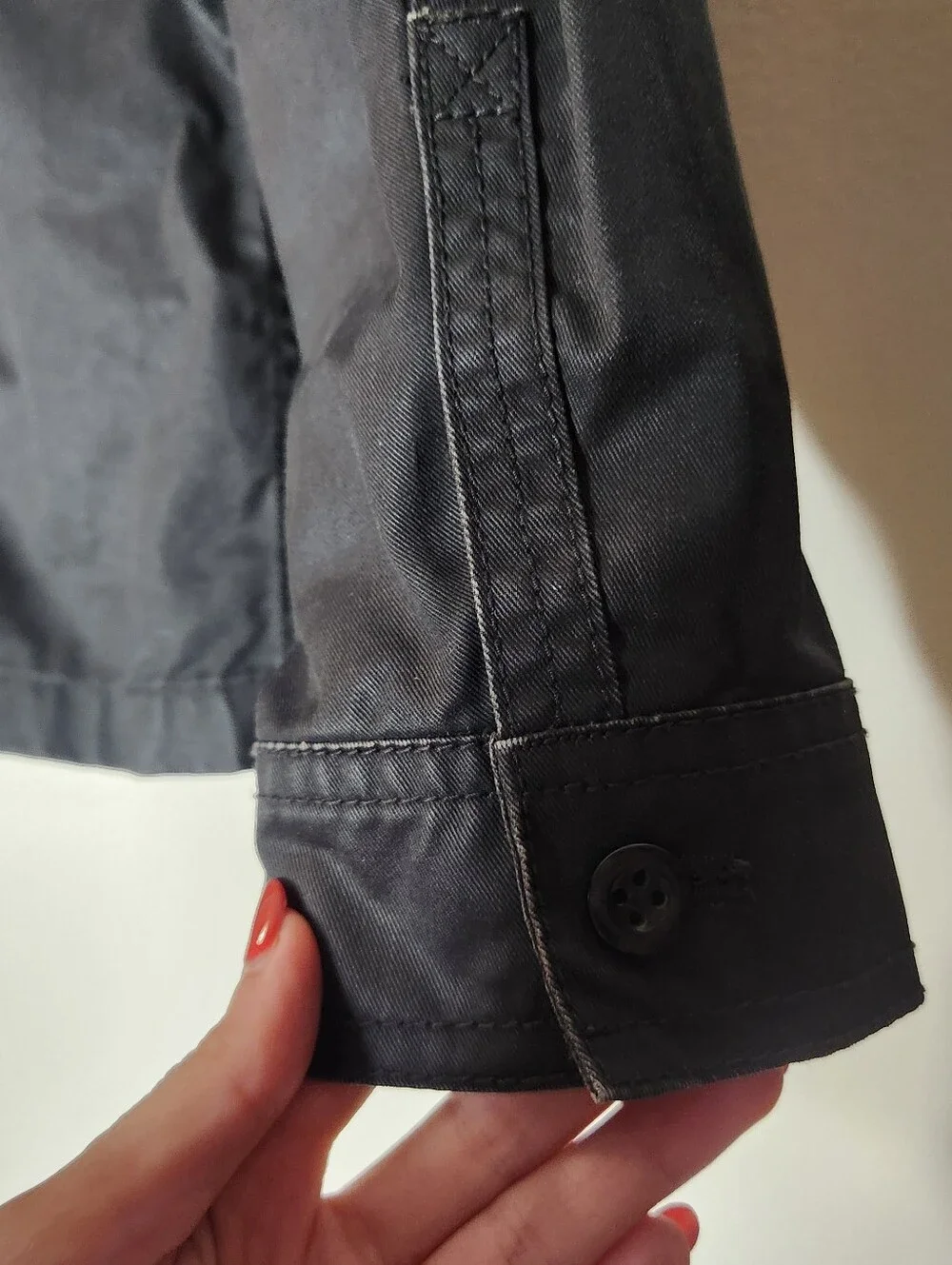 J. Crew Womens Medium Black Washed Age Utiliy Jacket Moto